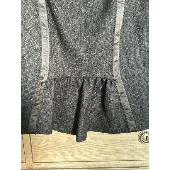 Rebecca Taylor | Black Tweed Wool Blend High Low Skirt | 8 - Picture 7 of 12